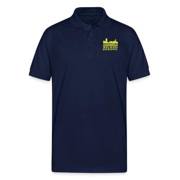Boston Wicked Strong Marathon Boston Marathon Bost - Gildan Unisex 50/50 Jersey Polo - navy - Front