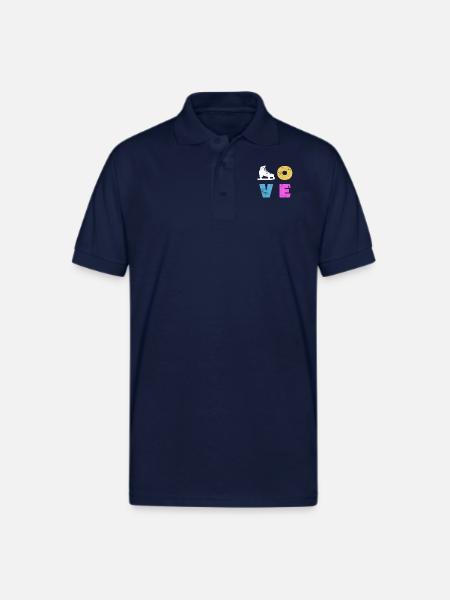 Figure Skating - Gildan Unisex 50/50 Jersey Polo - navy