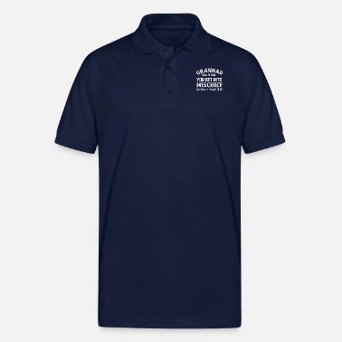 Grandad Here To Help You Get Into Mischief Navy - Camiseta Unisex
