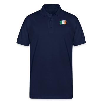 Ireland - Gildan Unisex 50/50 Jersey Polo - navy - Front
