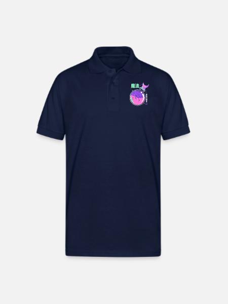 Poison Magicat - Gildan Unisex 50/50 Jersey Polo - navy