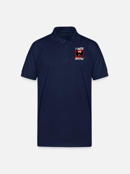 Mothman Cryptid Cryptozoology - Gildan Unisex 50/50 Jersey Polo - navy
