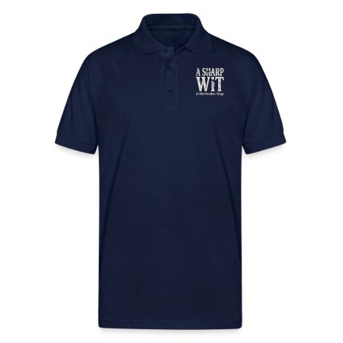 A Sharp Wit & Other Pointless Things - Knife Pun - Gildan Unisex 50/50 Jersey Polo