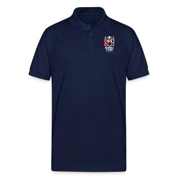 Shinra Corp Midgar - Gildan Unisex 50/50 Jersey Polo - navy - Front