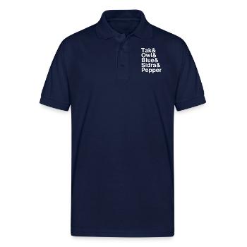 Wayfarer Series Characters Tak Owl Blue Sidra And - Gildan Unisex 50/50 Jersey Polo - navy - Front