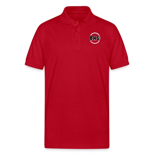 My YouTube logo with a transparent background - Gildan Unisex 50/50 Jersey Polo