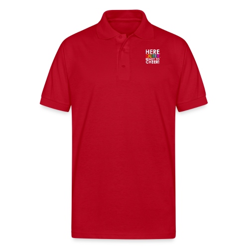 Here, Queer, Ready to Cheer - Gildan Unisex 50/50 Jersey Polo