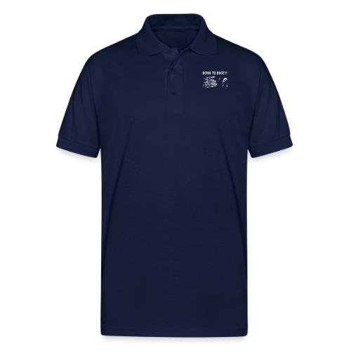 Funny Golf Gift for Men - Born To Bogey Tee - Gildan Unisex 50/50 Jersey Polo