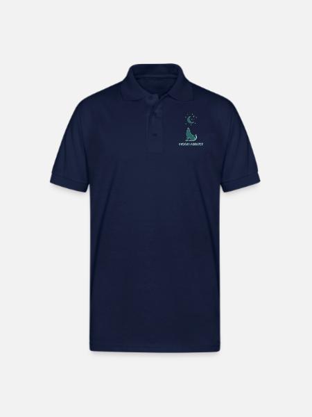 Moon Addict Howling Wolf - Gildan Unisex 50/50 Jersey Polo - navy