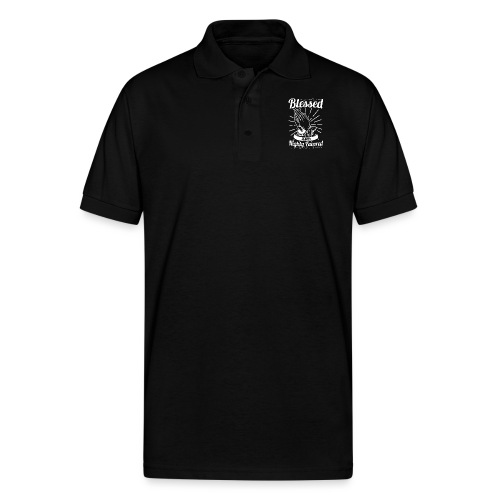 Blessed And Highly Favored (Alt. White Letters) - Gildan Unisex 50/50 Jersey Polo