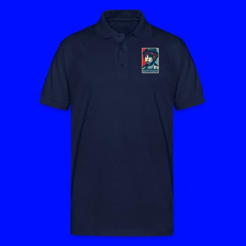 Harpo Marxism: parody of Obama poster - Gildan Unisex 50/50 Jersey Polo