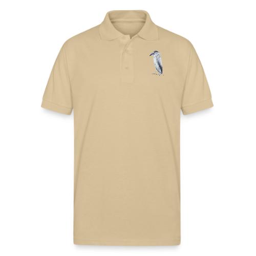 Black Crowned Night Heron - Gildan Unisex 50/50 Jersey Polo