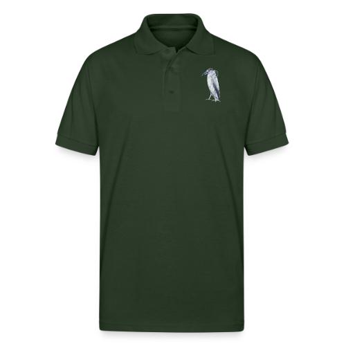 Black Crowned Night Heron - Gildan Unisex 50/50 Jersey Polo
