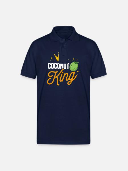 Coconut King - Gildan Unisex 50/50 Jersey Polo - navy