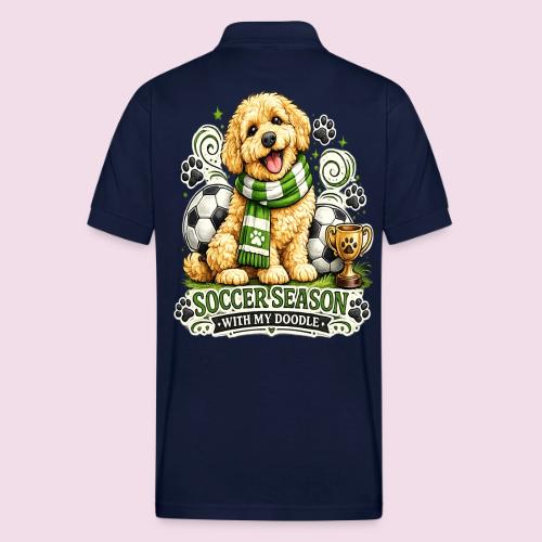 Soccer Season With My Doodle Goldendoodle Dog - Gildan Unisex 50/50 Jersey Polo