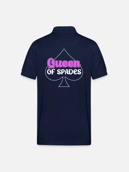 Spades Card Game Player - Gildan Unisex 50/50 Jersey Polo - navy