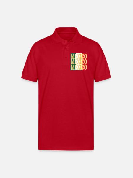 México Mexican Mexico - Gildan Unisex 50/50 Jersey Polo - red