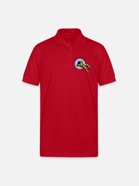Never Give Up Arabic Astronaut - لا تيأس حاول دائم - Gildan Unisex 50/50 Jersey Polo - red