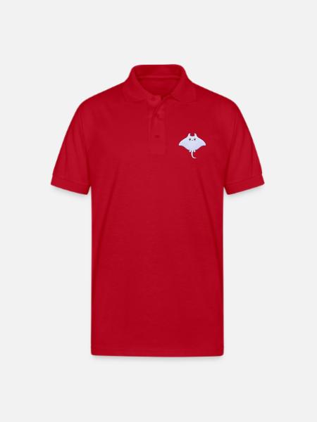 Pastel Manta Charm - Gildan Unisex 50/50 Jersey Polo - red