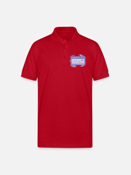 Better Days Ahead Pixel Retro - Gildan Unisex 50/50 Jersey Polo - red