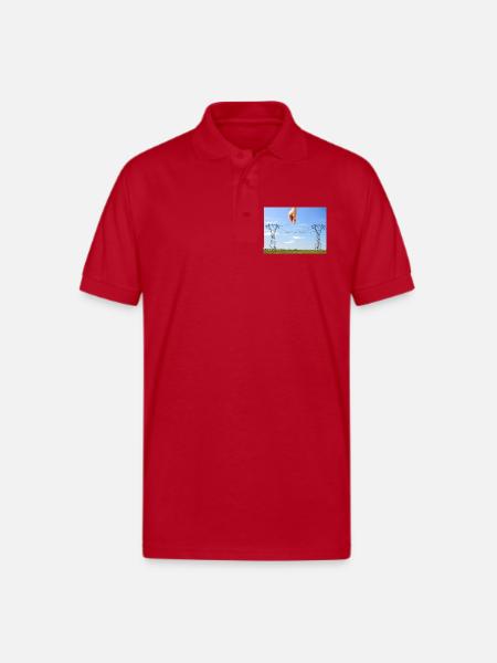Don't Touch! - Gildan Unisex 50/50 Jersey Polo - red