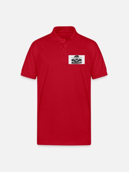 Noooo Scream Comic Style - Gildan Unisex 50/50 Jersey Polo - red