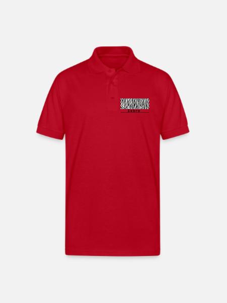 Zebraprint Bold Contrast - Gildan Unisex 50/50 Jersey Polo - red