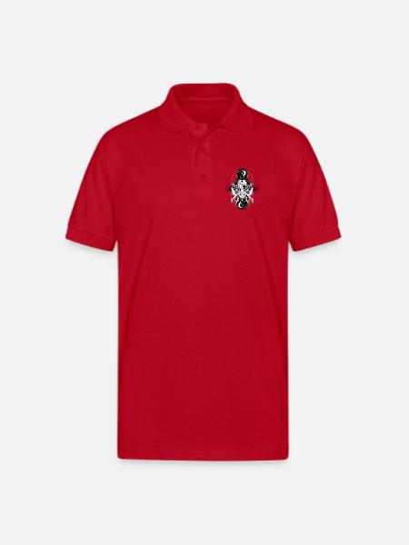 Winged Dagger Sigil - Gildan Unisex 50/50 Jersey Polo - red