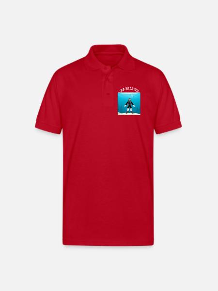 Sea_Ya_Later - Gildan Unisex 50/50 Jersey Polo - red