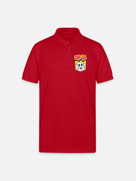 Baseball Mascot Pop Art - Gildan Unisex 50/50 Jersey Polo - red