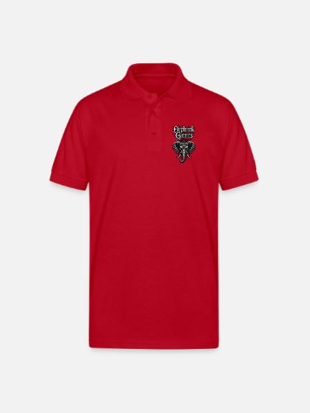 Elephant Games Logo - Gildan Unisex 50/50 Jersey Polo - red