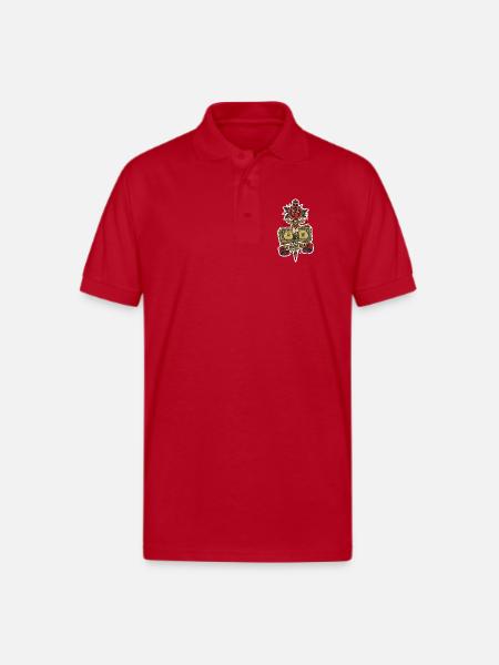 High Maintenance Rose Dollar Tattoo - Gildan Unisex 50/50 Jersey Polo - red