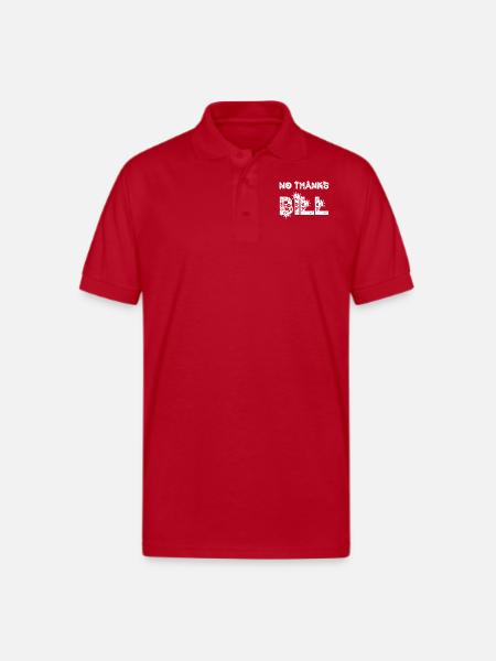No Thanks Bill - Gildan Unisex 50/50 Jersey Polo - red