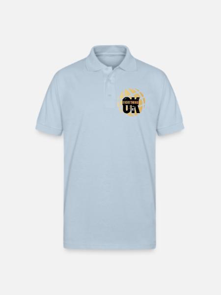 Everything Will Be OK Globe - Gildan Unisex 50/50 Jersey Polo - light blue