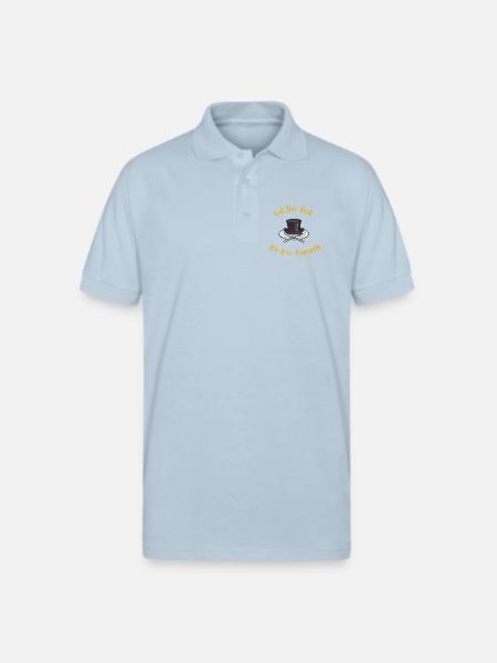 Eat the rich - Gildan Unisex 50/50 Jersey Polo - light blue
