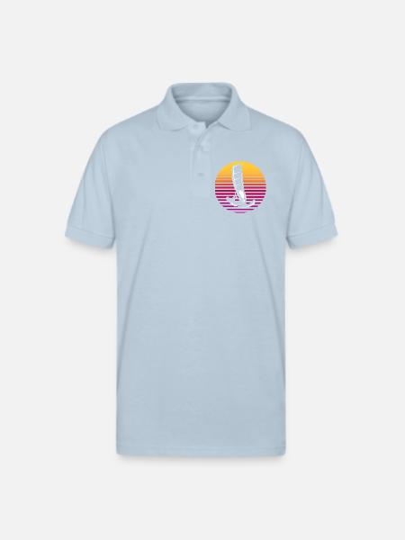 Windsurfing Water Sports Windsurfer - Gildan Unisex 50/50 Jersey Polo - light blue