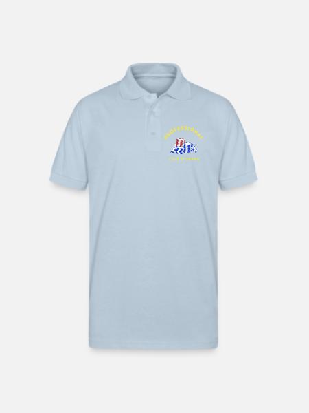 Professional_Chip_Stacker - Gildan Unisex 50/50 Jersey Polo - light blue