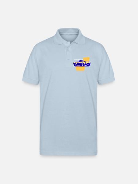 Enjoying_My_Ride - Gildan Unisex 50/50 Jersey Polo - light blue