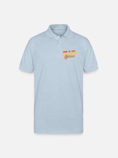 This Is My Campfire Shirt - Gildan Unisex 50/50 Jersey Polo - light blue