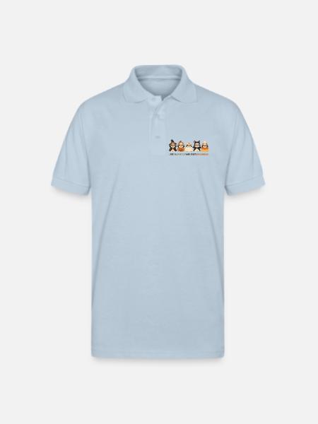 Halloween Shih Tzu Crew - Gildan Unisex 50/50 Jersey Polo - light blue
