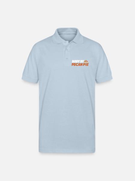 Pie Day Baking Pecan Pie - Gildan Unisex 50/50 Jersey Polo - light blue
