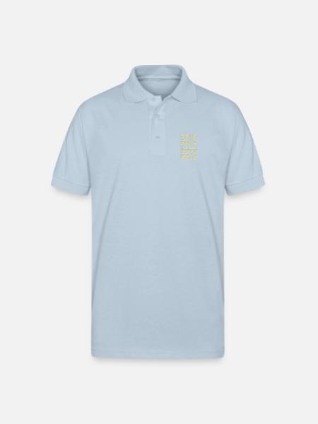 Neon Error Repeat - Gildan Unisex 50/50 Jersey Polo - light blue