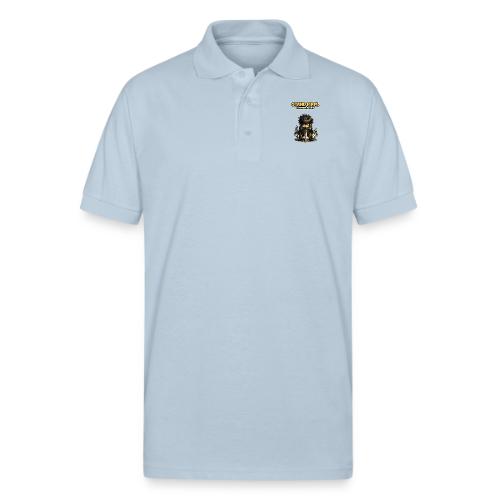 Stand Firm Chibi Warrior | 1 Peter 5:8-9 - Gildan Unisex 50/50 Jersey Polo