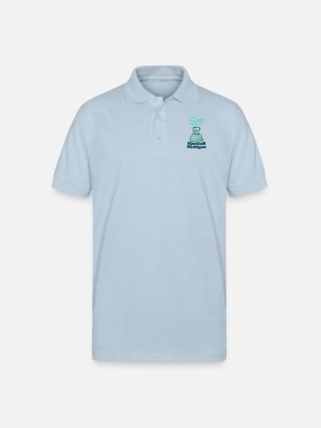 Marshall Michigan - Gildan Unisex 50/50 Jersey Polo - light blue
