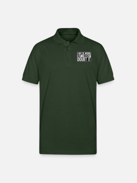 I may be wrong - Gildan Unisex 50/50 Jersey Polo - forest green