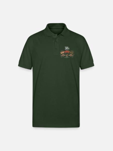 3Bs Beans Bacon and Bwhiskey - Gildan Unisex 50/50 Jersey Polo - forest green