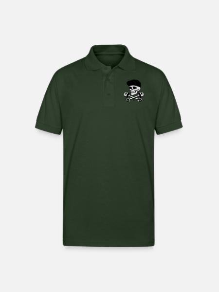 Skull & Pistons - Gildan Unisex 50/50 Jersey Polo - forest green