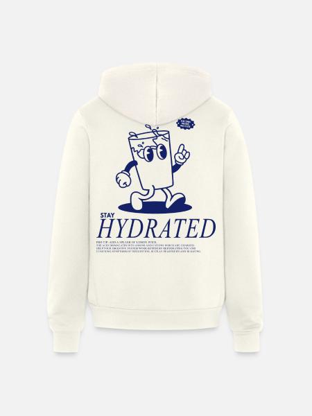 Stay Hydrated - Drink Your Water - Unisex Full Zip Hoodie - vintage white