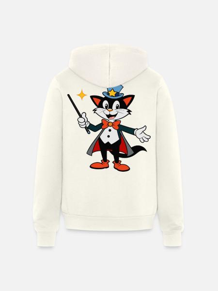 Magical Cat Maestro - Unisex Full Zip Hoodie - vintage white