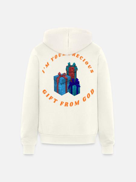 PRECIOUS GIFT FROM GOD - Unisex Full Zip Hoodie - vintage white